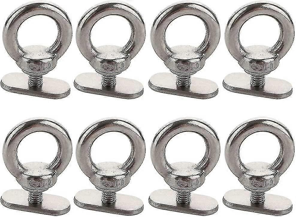 8 Pack Full 316 Ss, Track Mount Tie Down Eyelet, Hold Bungee Cord Or Ropes Up To 0.6", Marine Hardware