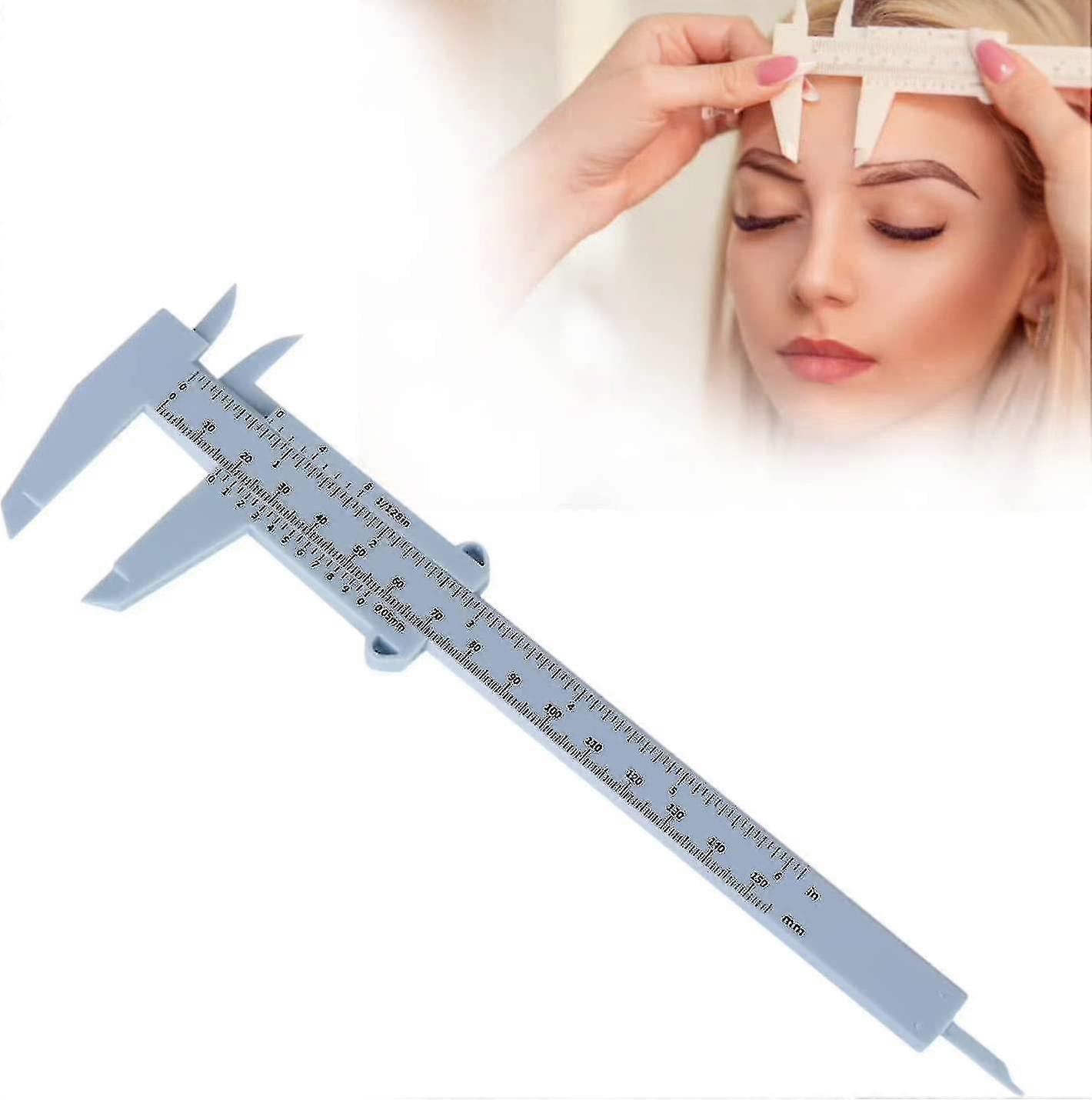 Reusable Vernier Caliper For Measuring Eyebrow, 150mm Diy Eyebrow Ruler Template