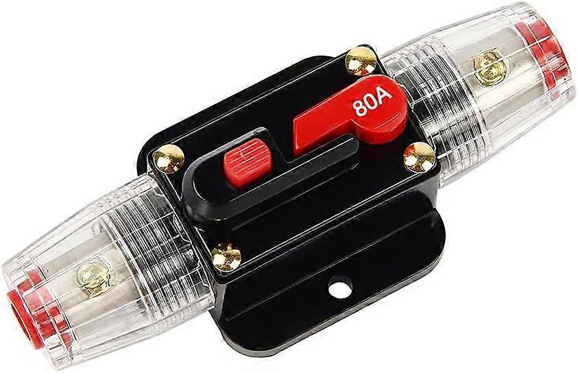 80A Waterproof Circuit Breaker, Manual Reset Switch Car Audio Fuse