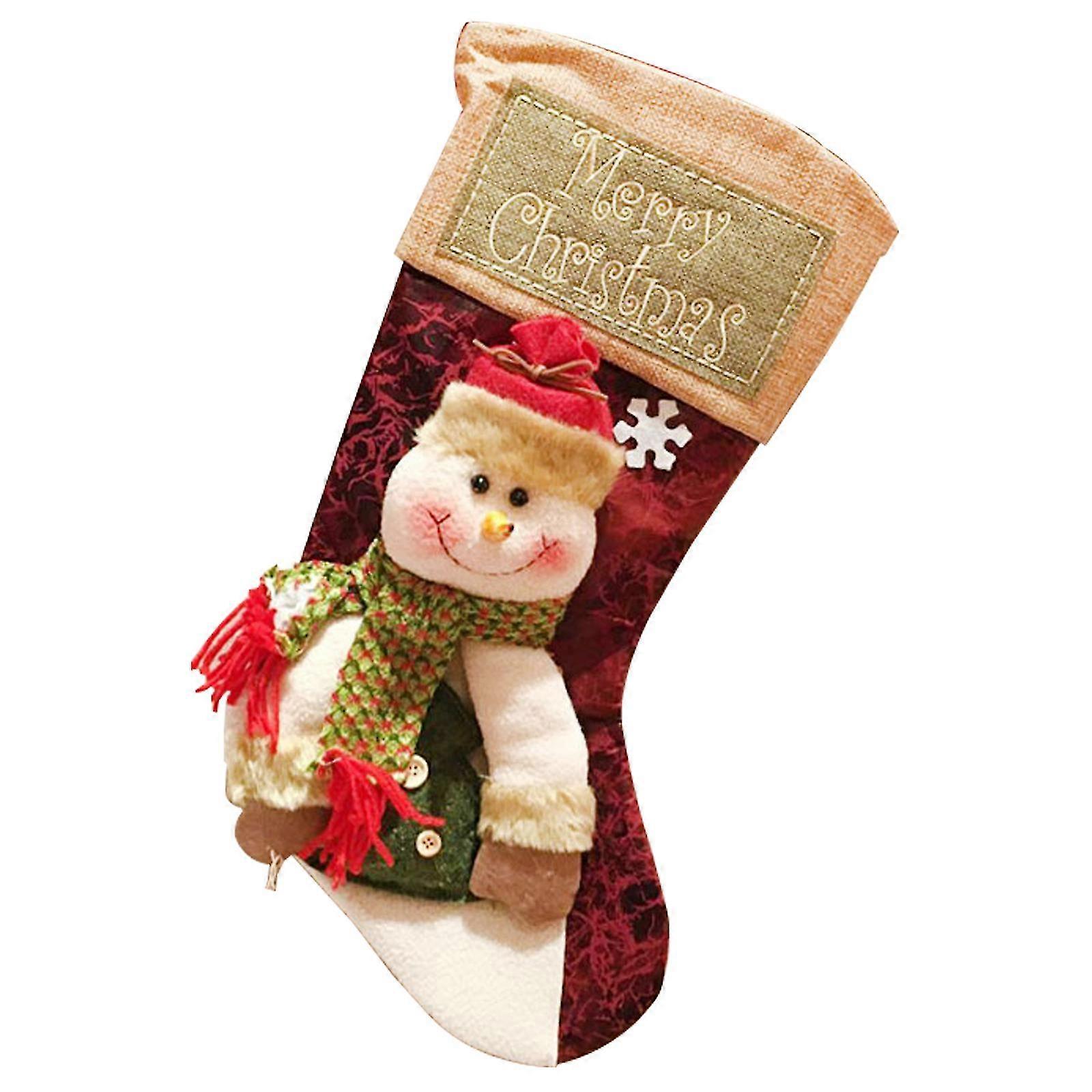 (snowman) Christmas Decorative Stocking Pendant Candy Bag