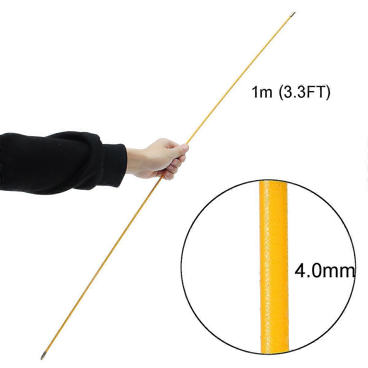 10個の4mmx1mのガラス繊維の電化ワイヤーケーブルの走る棒の魚のテープの引き手