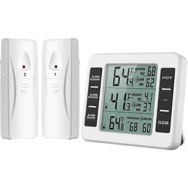 Fridge Freezer Thermometer, Wireless Fridge Thermometer with