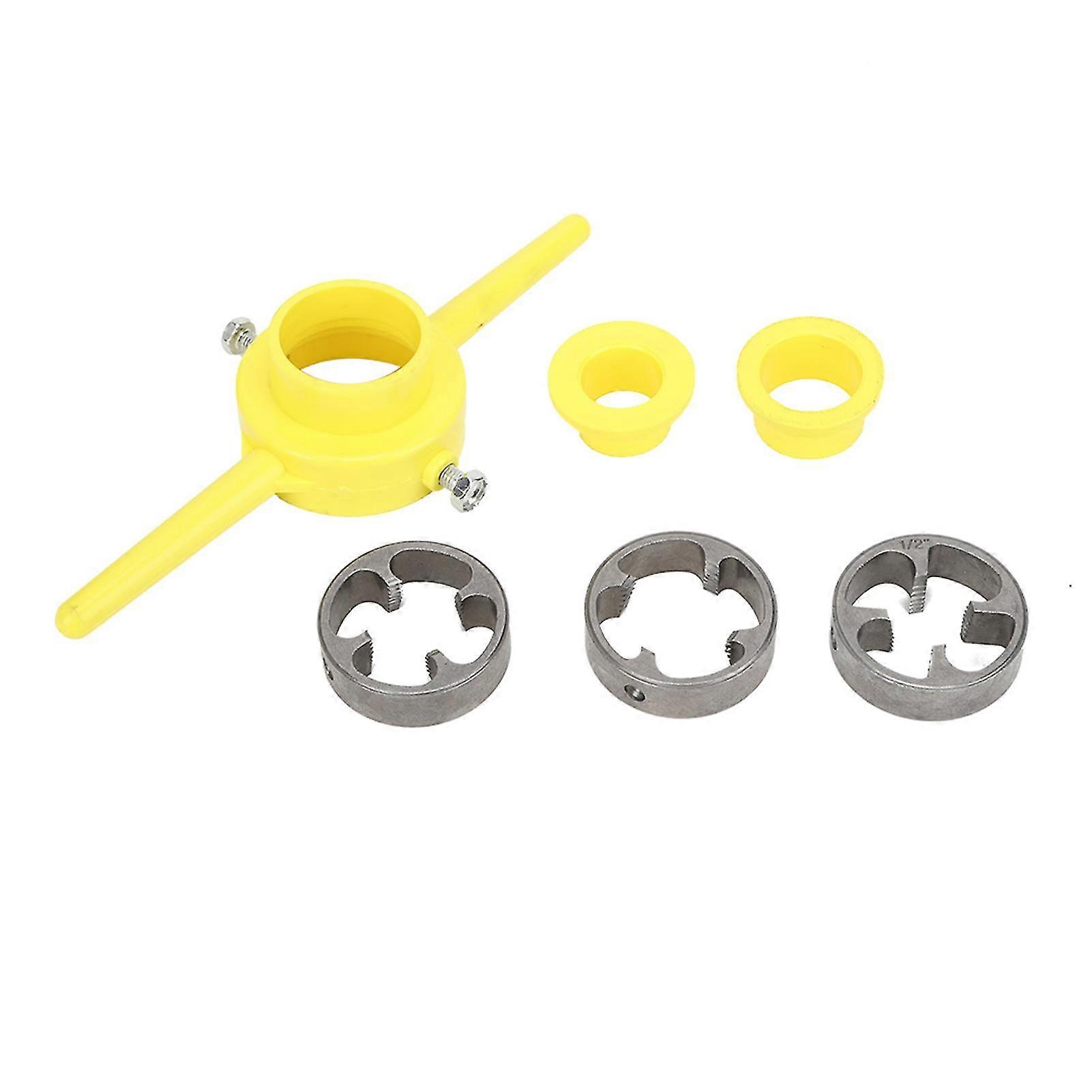 NPT Round Die Set - PVC Thread Tool Maker for Plumbing - Manual Hand Tool