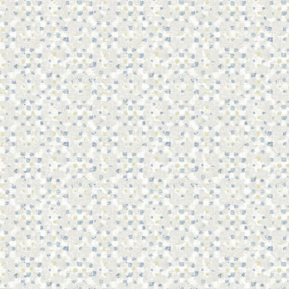 A Street Prints Chenille Painted Spots Blue Yellow Wallpaper