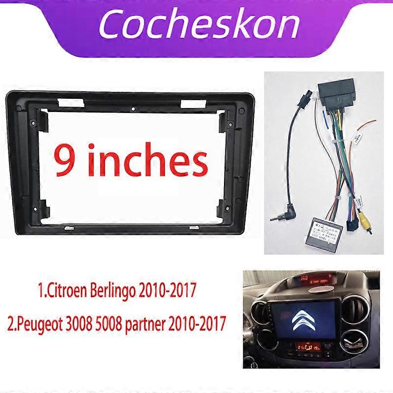 Cocheskon Car Frame Fascia Adapter Android Radio Dash Fitting Panel Kit For Citroen Berlingo Peugeot 3008 5008 Partner