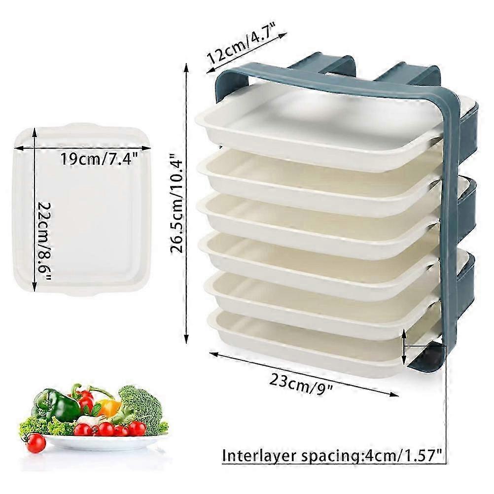 Wall Mounted Kitchen Shelf Multi Layer Vegetable Racks Non Perforated Drain Trays for Preparation and Storage