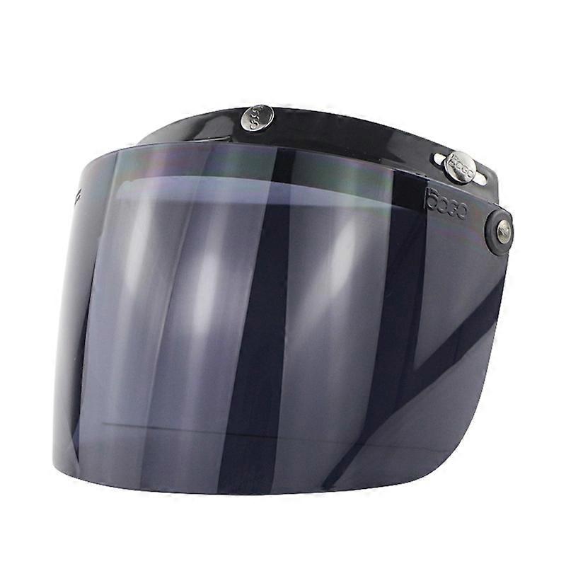 Windproof 3-Snap Visor Lens Shield for Motorcycle Helmets Flip Up Down Open Face