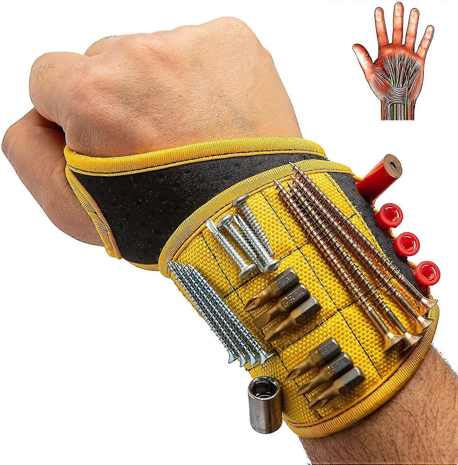 Bracelet magnétique Outils portables Vis de ceinture Clous Forets Porte-bracelet Outils de réparation