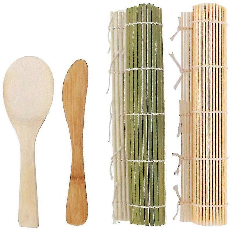 New Sushi Maker Kit Sushi Mold Rice Roll Mold Cooking Tools Set For Sushi Roll Bamboo Mats And Utensils Roller Mat