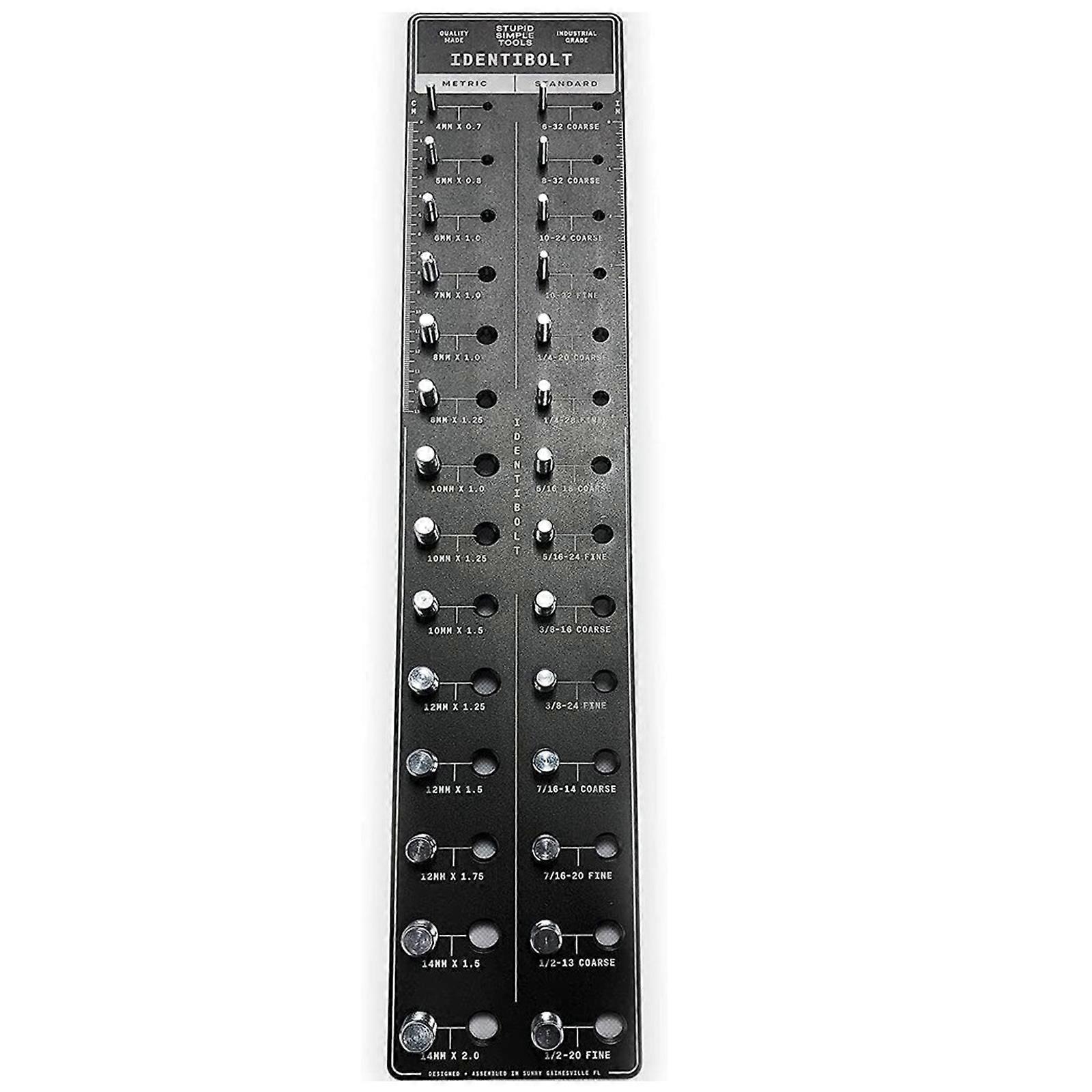 Nut And Bolt Thread Checker 28/34 Thread Identifier Gauge Inch And Metric Screw