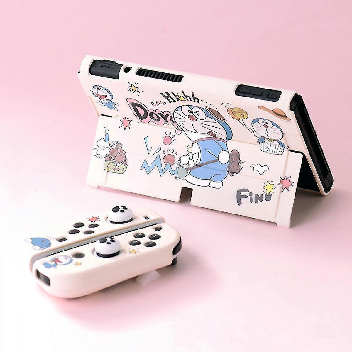 Veeki Cute Protective Case Compatible With Nintendo Switch Oled,hard Shell Dockable Case For Ns Console And Joy-con Controllers