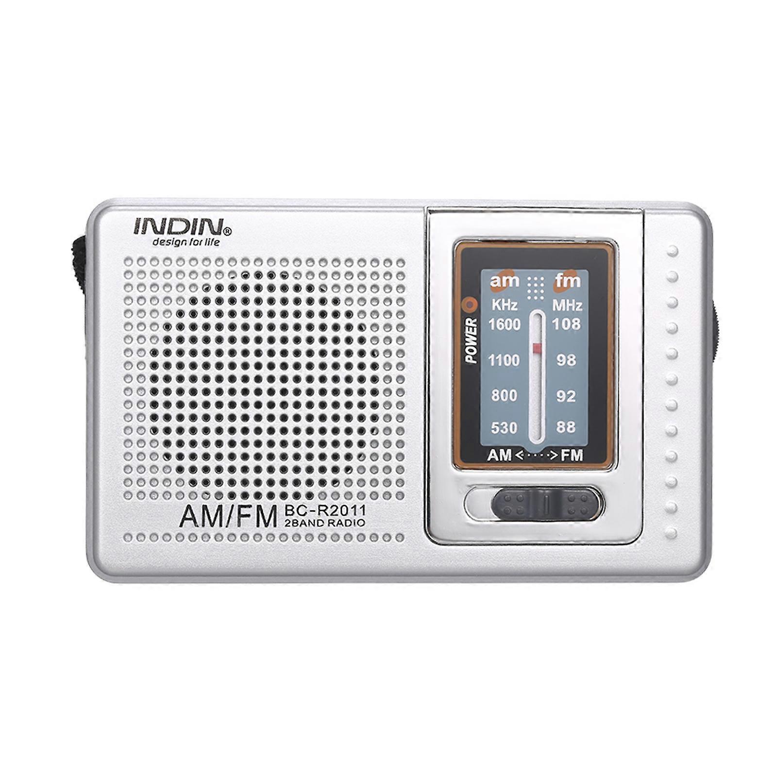 Mini AM FM Radio 2 Band Radio Receiver Portable Pocket Radio Built-in ...