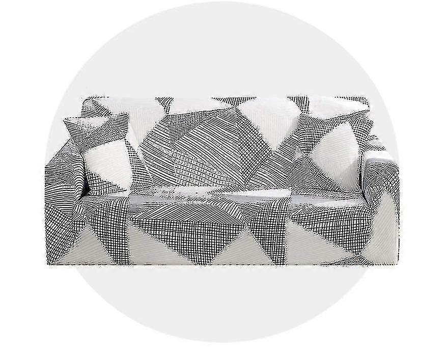 Sofas For Living Room,sofa Covers Stretch Settee Couch Cover Patterned Slipcovers 2 Seater(white)