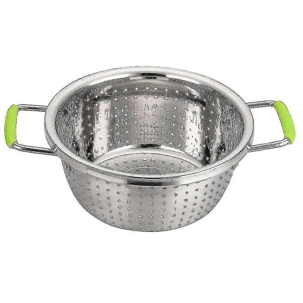 Double-handle Stainless Steel Drain Basin Basket