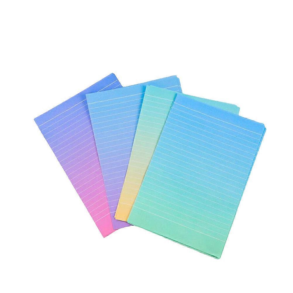 4 Sets Creative Gradient Envelopes Letter Paper Lovely Writing Stationery Envelope Set for Party Festive (4 Letter Paper and 2 Envelopes in Each Set,