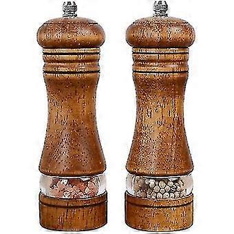 Pepper Grinder,wood Salt And Pepper Grinder Mills Sets,2 Pack,retro