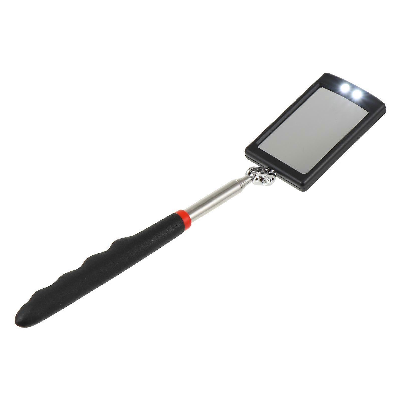 Inspection Tool LED Lighted Telescopic Flexible Stick Swivel Inspection Mirror