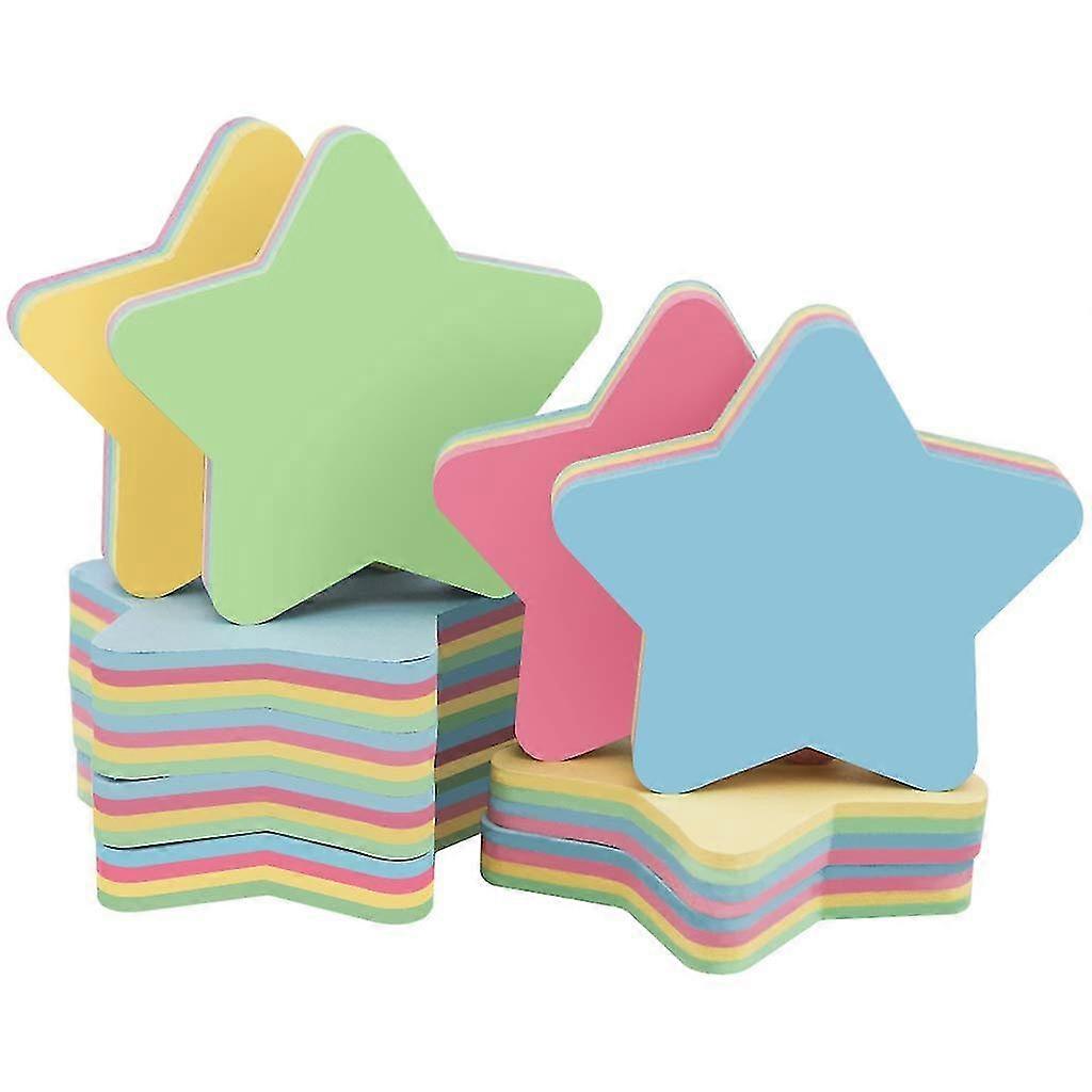 Sticky Notes Heart Shaped - 10 Pack Self Stick Post Memo Cute Mixed Color For Office/home/kitchen/school