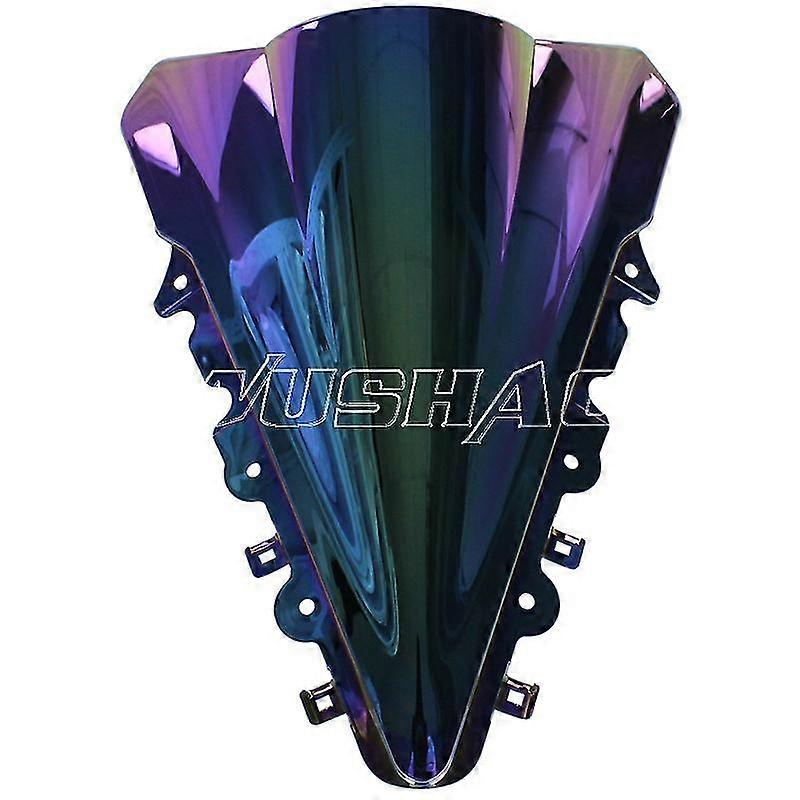 Motorcycle Double Bubble Windshield Windscreen For 2014-2016 Yamaha Yzf R15 R 15 2015 14 16 Black Iridium Clear Chrome