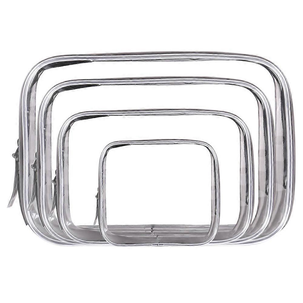 透明化粧品バッグ、防水PVCジッパー式トイレタリーキャリーポーチポータブルメイクアップバッグオーガナイザーバッグセット旅行、バスルーム、整理用