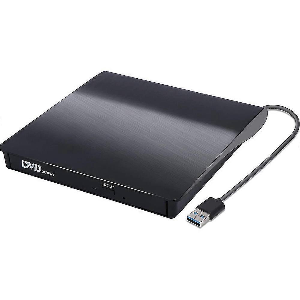 External Cd Dvd Drive, Usb 3.0 & Type C External Dvd Cd Player, Plug & Play Burner High Speed Data Transfer Dvd Player For Laptop Notebook Pc Support