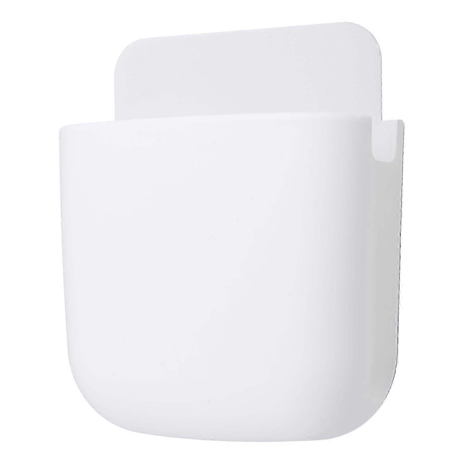 Remote Control Holder Wall Mount Media Storage Box Hole-Free for Bedside Table