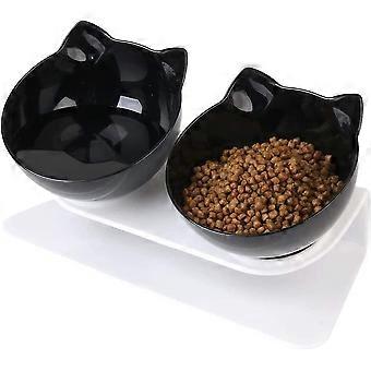 Pet Bowl Katze Hund Automatische Trinkwasser Feeder Katze Schüssel Schräg Single Double Bowl Katze Futterbecken Haustierbedarf