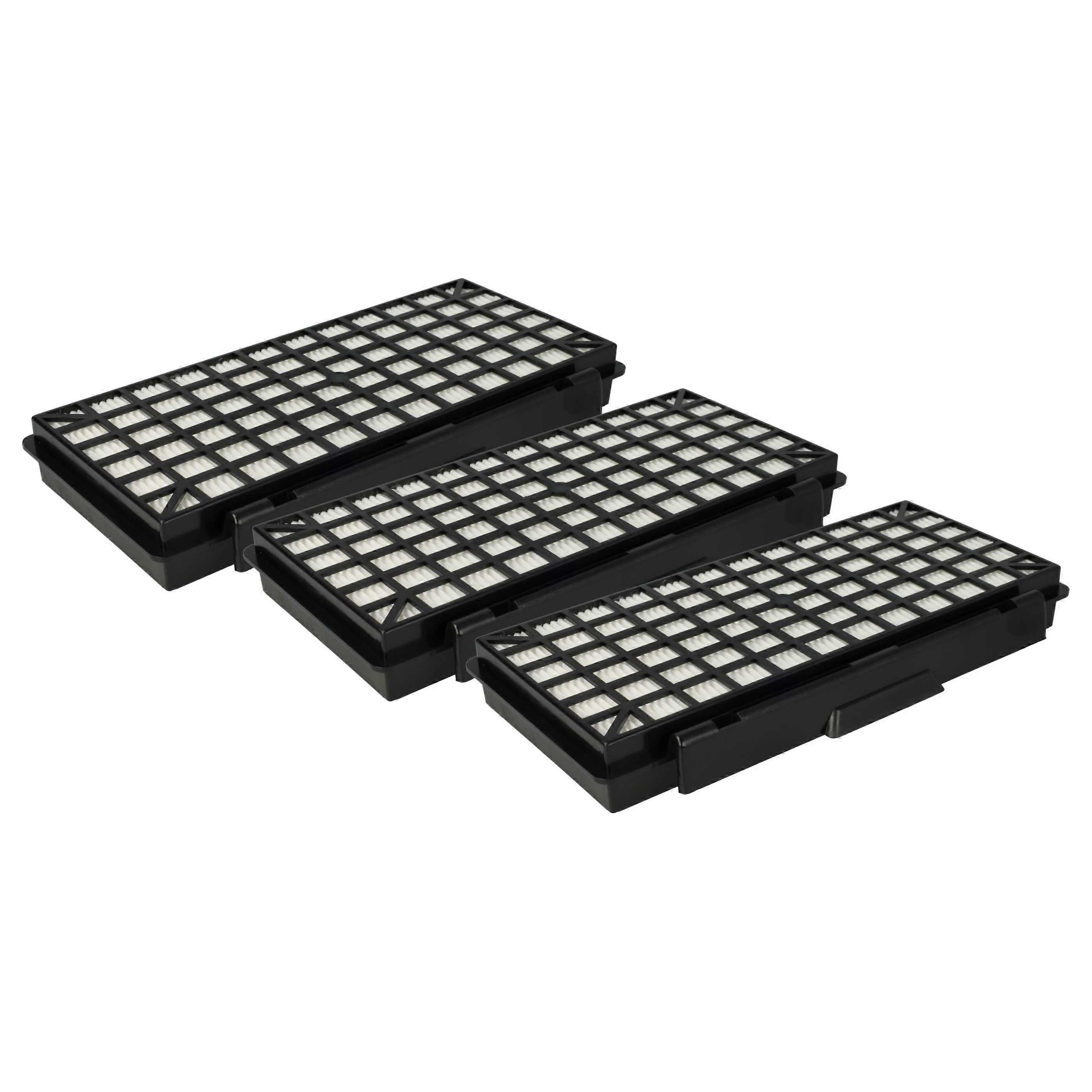 vhbw 3x filtre do vysávača kompatibilné s vysávačmi Siemens Z5.0, VSZ 6GPX 2, VSZ 6XTRM, VSZ 6XTRM 1, VSZ 6XTRM 11 - HEPA filter čierny biely