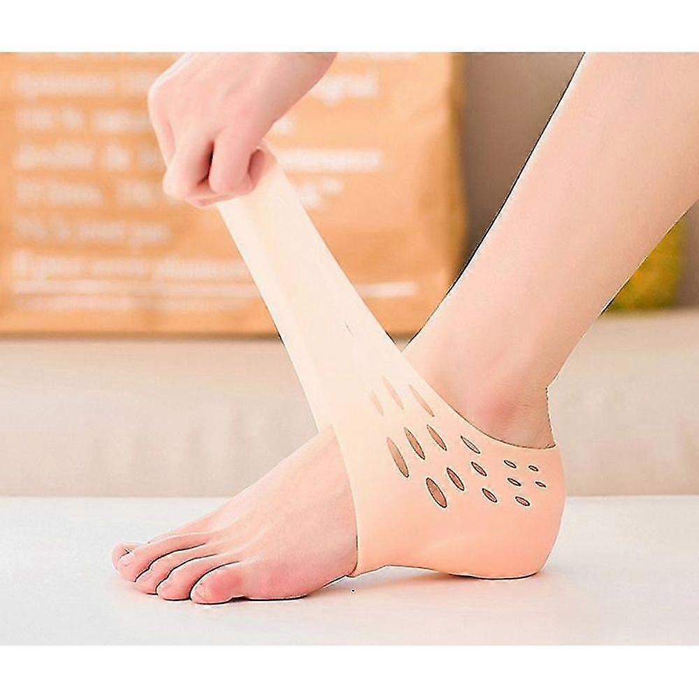 Invisible Height Increase Silicone Socks Gel Heel Pads Orthopedic Arch Support Heel Cushion Insoles Foot Massage Pad Unisex