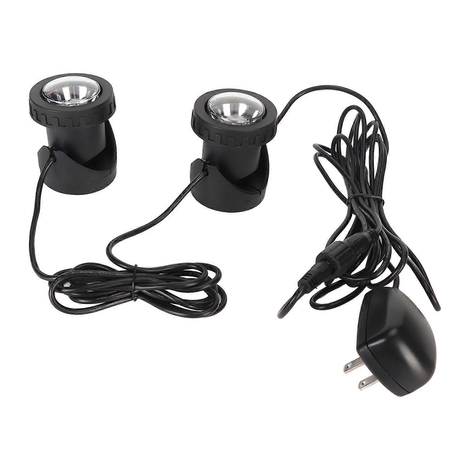 Pond Lights Color Changing IP68 Waterproof Submersible LED Spotlights with Colored Lenses for Aquarium US Plug 100?240V