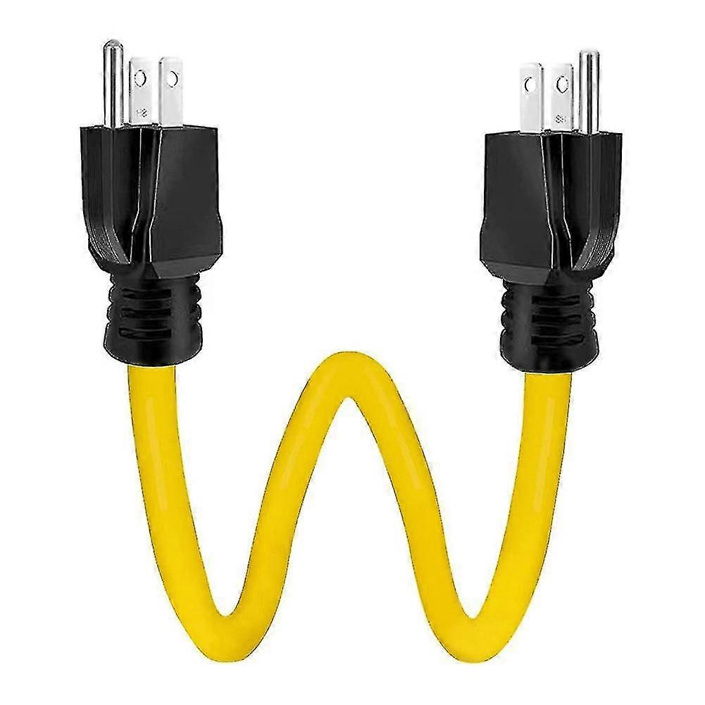 Male Extension Cord, Rv & Generator Adapter Cord, 5-15p For Transfer Switch, 12awg 125v Double Male