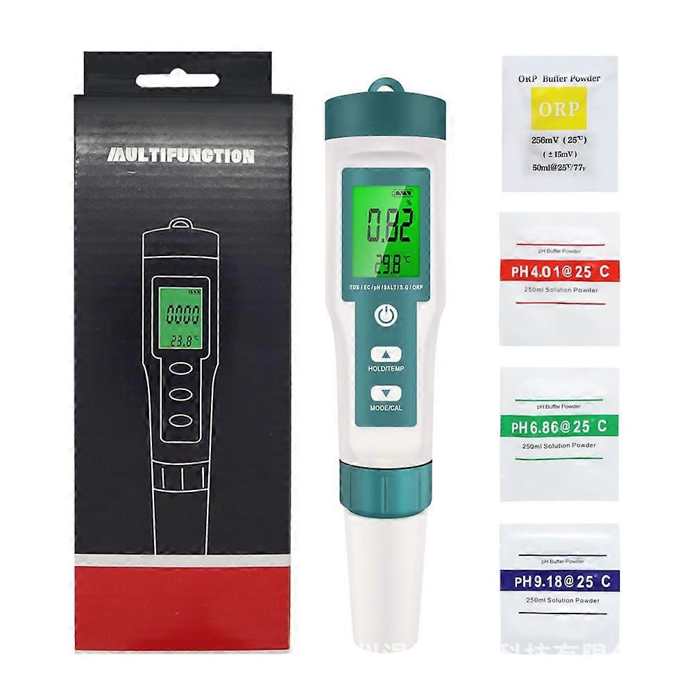 Seven-in-one water quality testing pen testing pH meter/TDS/TEMP/EC/salinity/SG/ORP testing pen