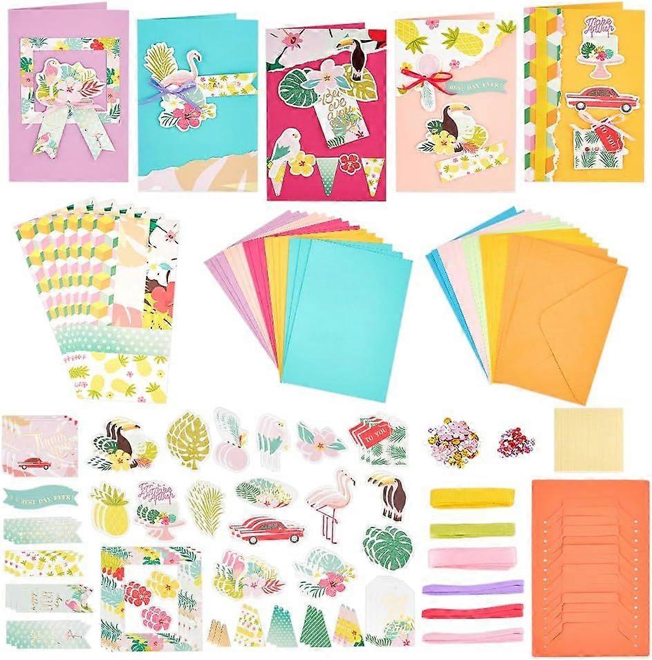 Handmade DIY Greeting Card Kits 15 Blank Cards 15 Colorful Envelopes DIY Greeting Card Making Kit Giftable DIY Greeting Card for Teachers' Day Thanksg
