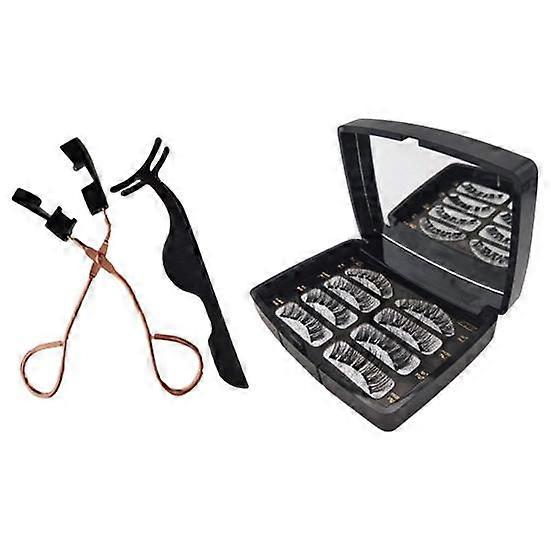 Attractive 3D Eyelashes Natural Looking Decorative Eco-friendly Women 3D Thick Magnetic False Eyelashes Kit for Girl