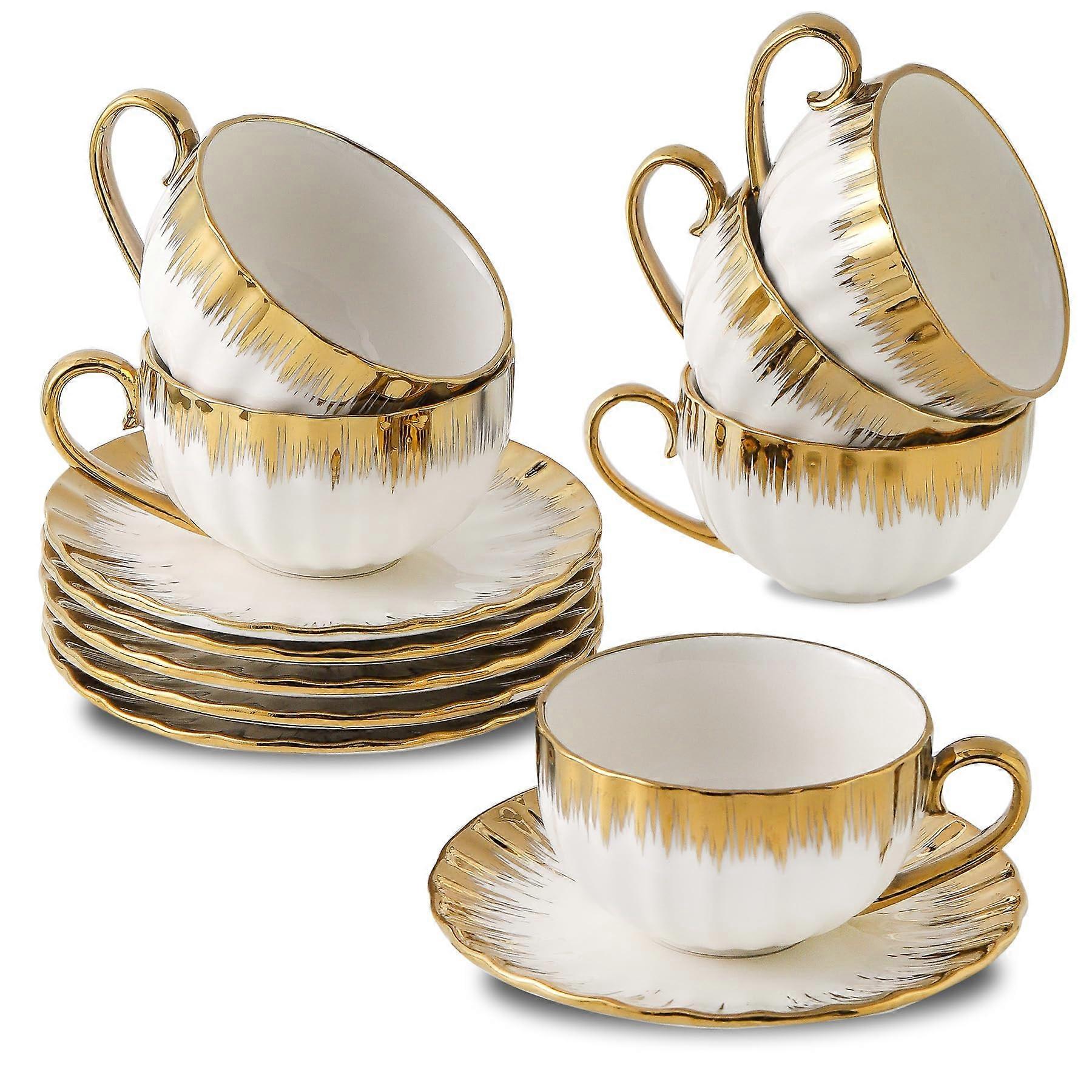 1 set porcelain cappuccino cups for latte enjoyment