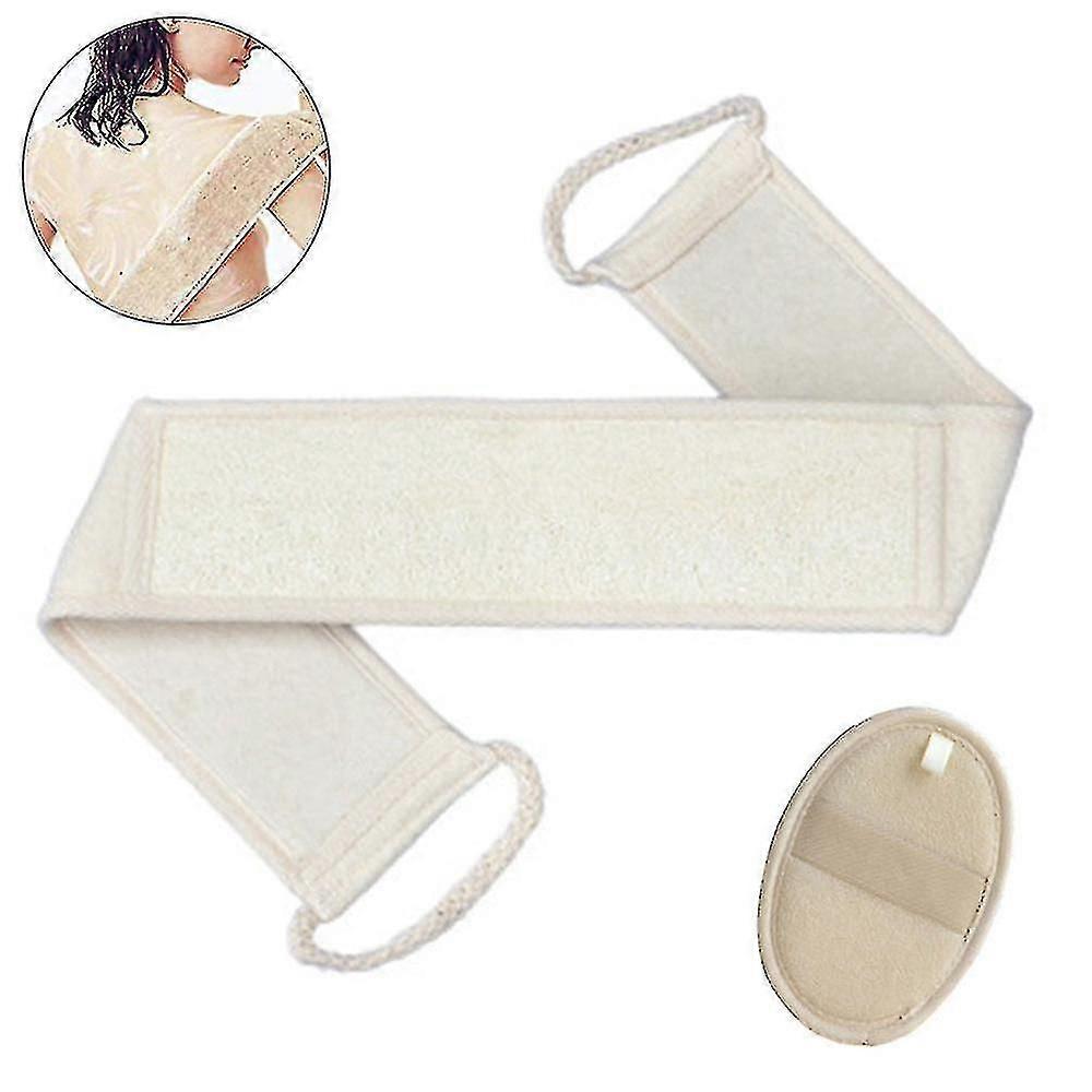 2-piece Set Exfoliating Loofah Back Scrubber For Shower-beige