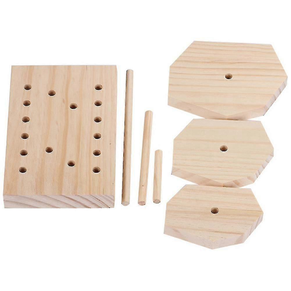 Multi-layer Wood Ring Display Rack Earring Holder