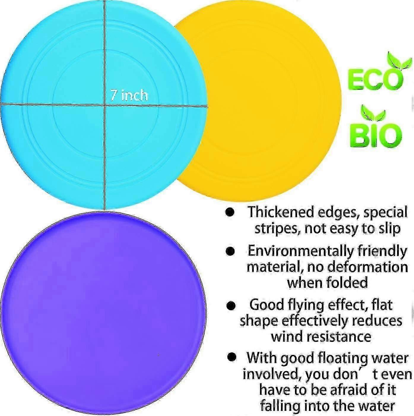 6パックシリコンドッグフライングディスク面白い犬のおもちゃアウトドアトレーニング用-