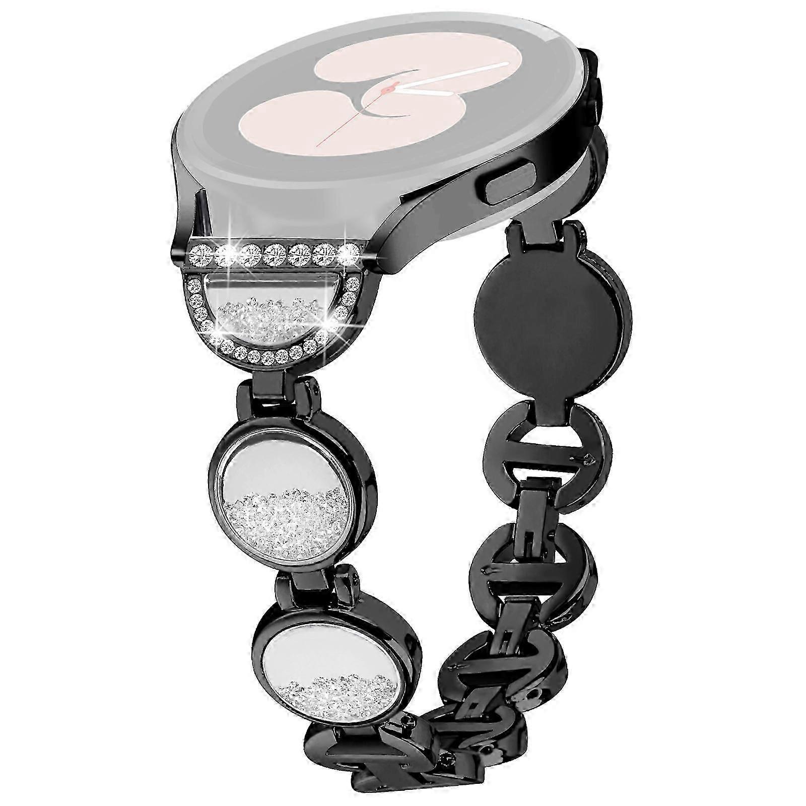 For Samsung Galaxy Watch FE 40mm Band Quicksand Design Metal Watch Strap Bracelet