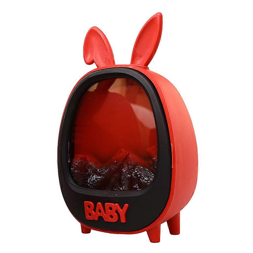 Rabbit Antlers LED Fireplace Lantern Decorative Flameless Lamp Battery USB Operated Table Light Decoration