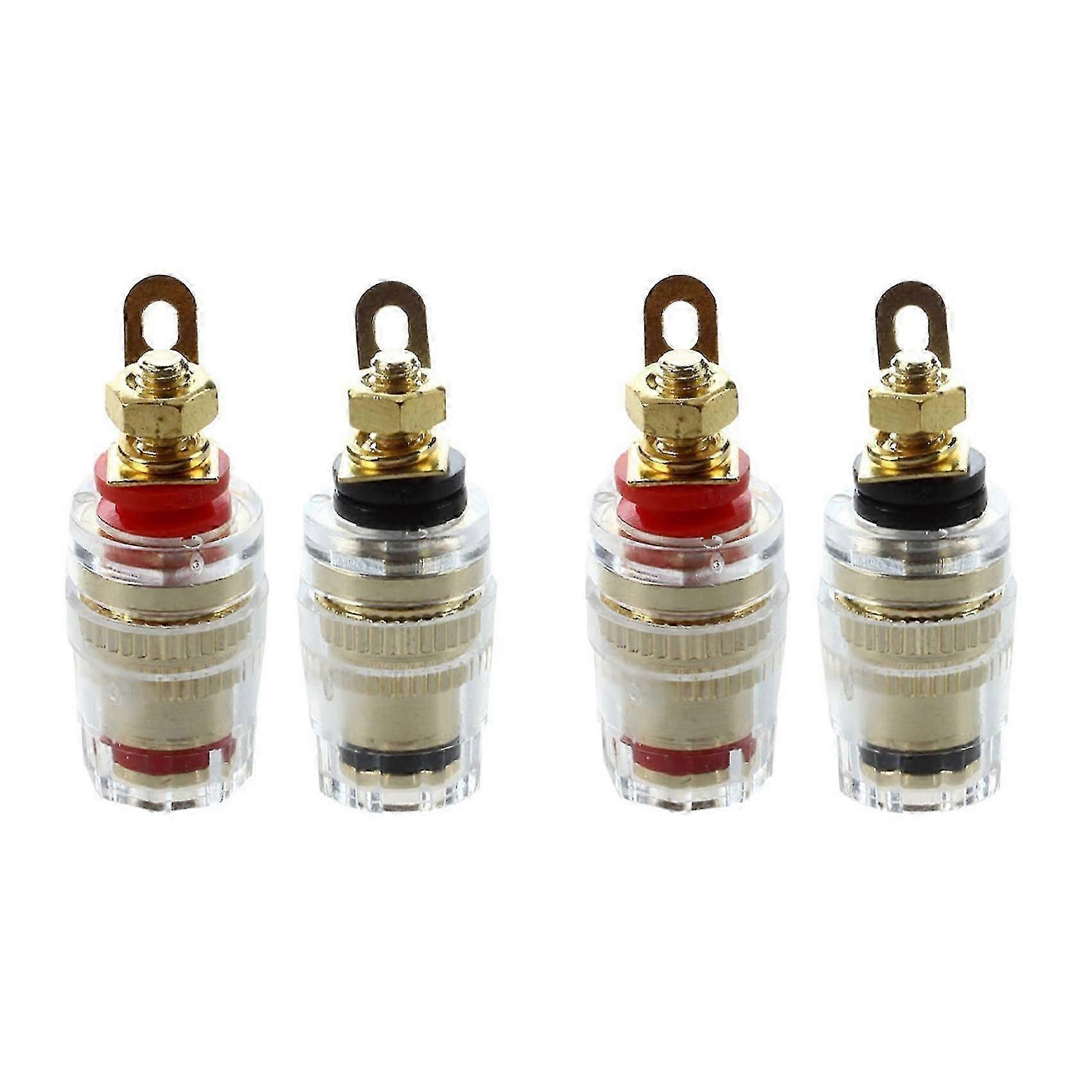 2x Terminal Binding Post Speaker Terminals Gold-plated Banana Jack
