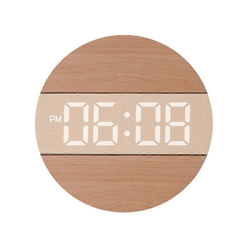 G218B Trä Vardagsrum Digital Display Klocka Heminredning Väggklocka