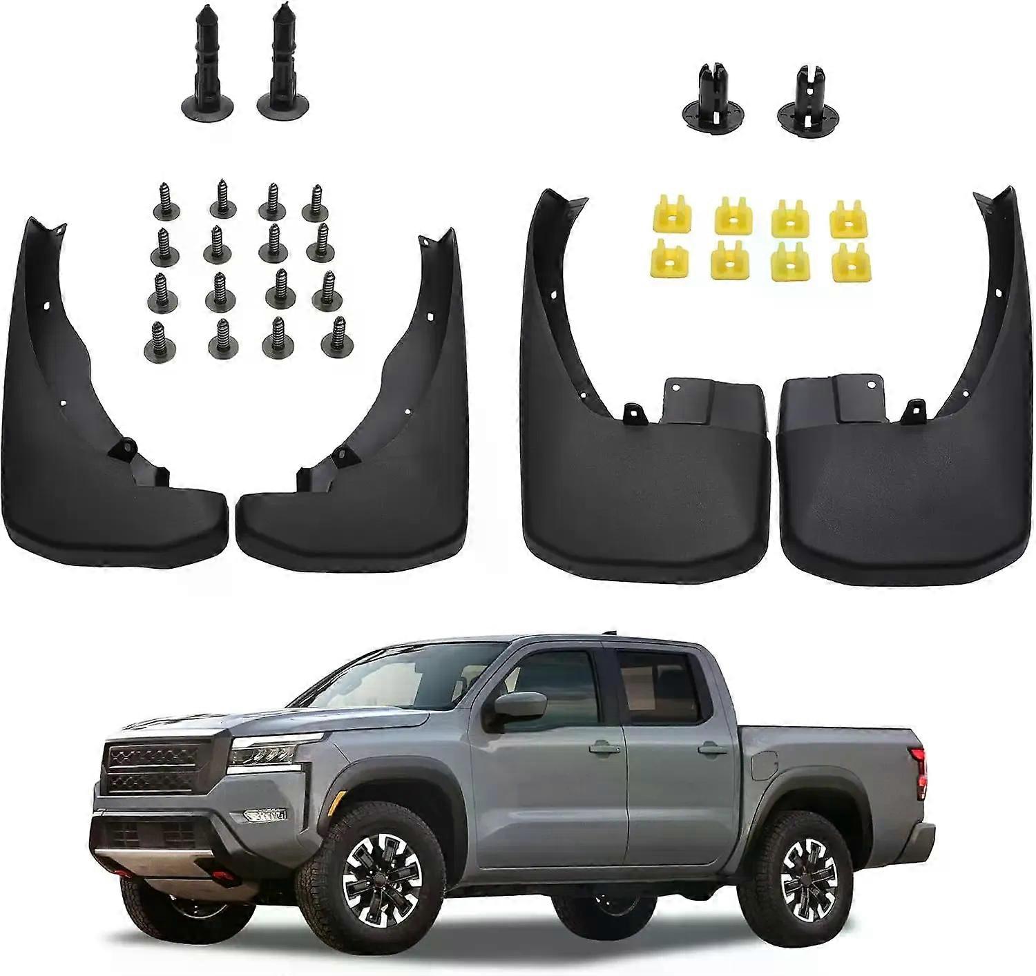 unique 4PCS Mudguards Mudflaps Fit For Nissan Navara Frontier Brute D40 2005 -2016  Front Rear Mud Flaps Splash Guards Tire Mud Fender