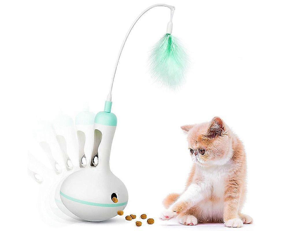 Interactive Bell Tumbler Cat Feather Toys