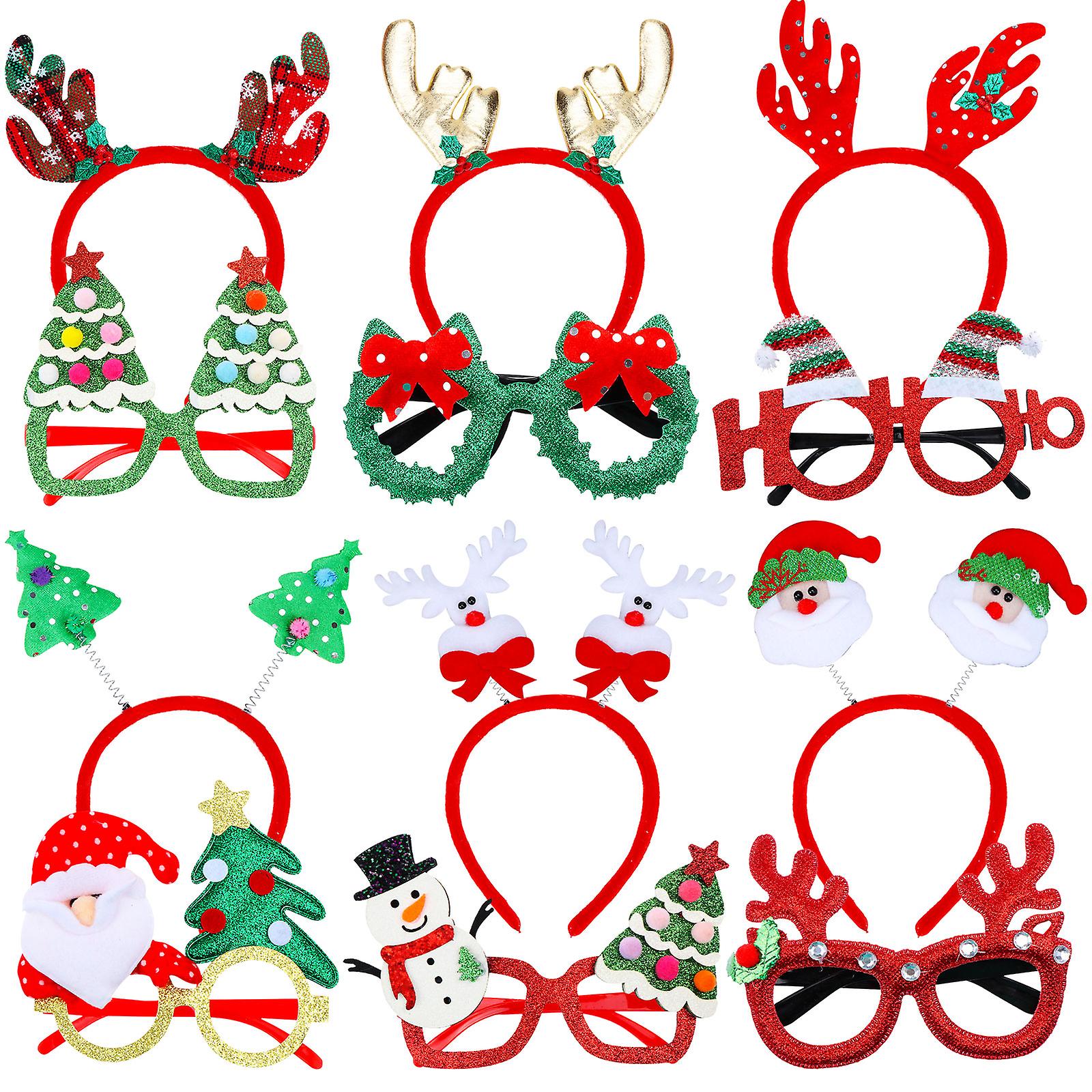 クリスマス眼鏡フレームとヘッドバンドキッズパーティーの好意セット