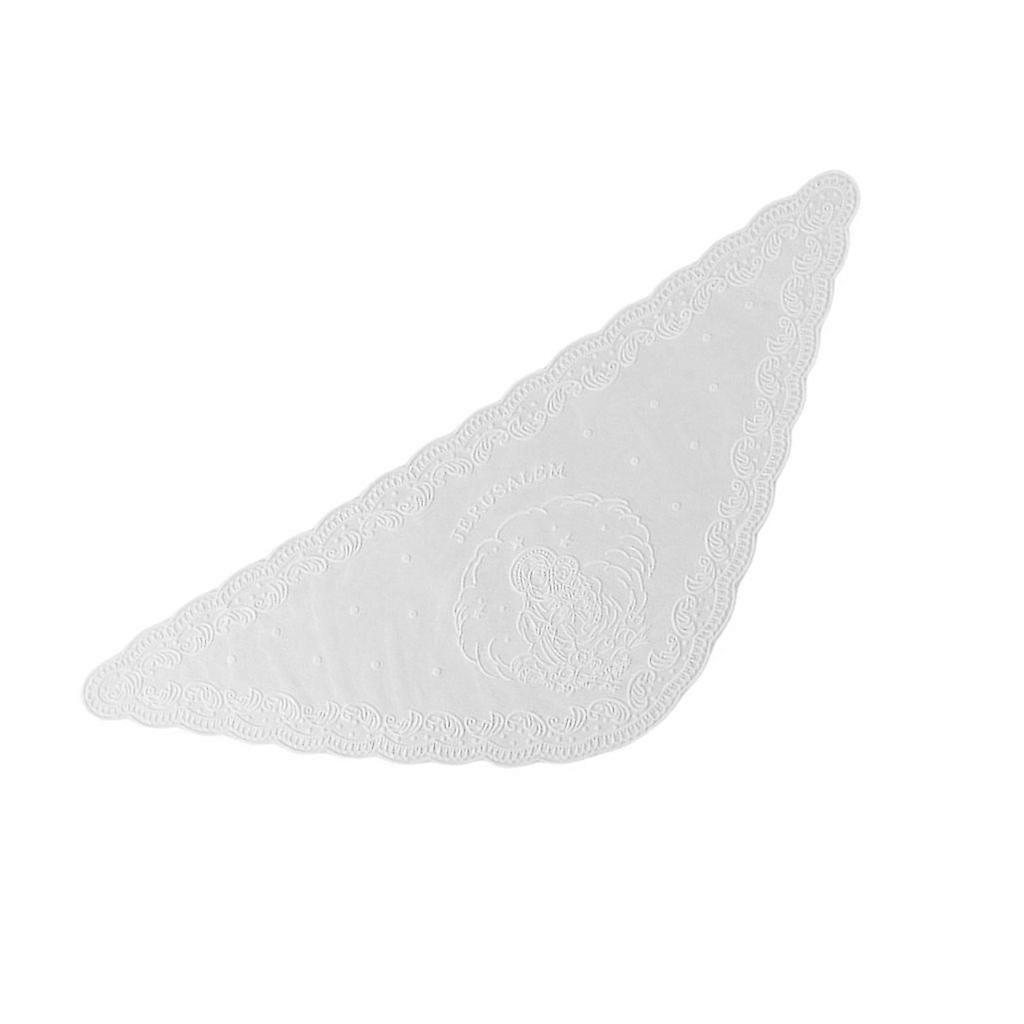 Delicate Embroidery Triangular Neck Scarf for Devout Believers Fashion Lover