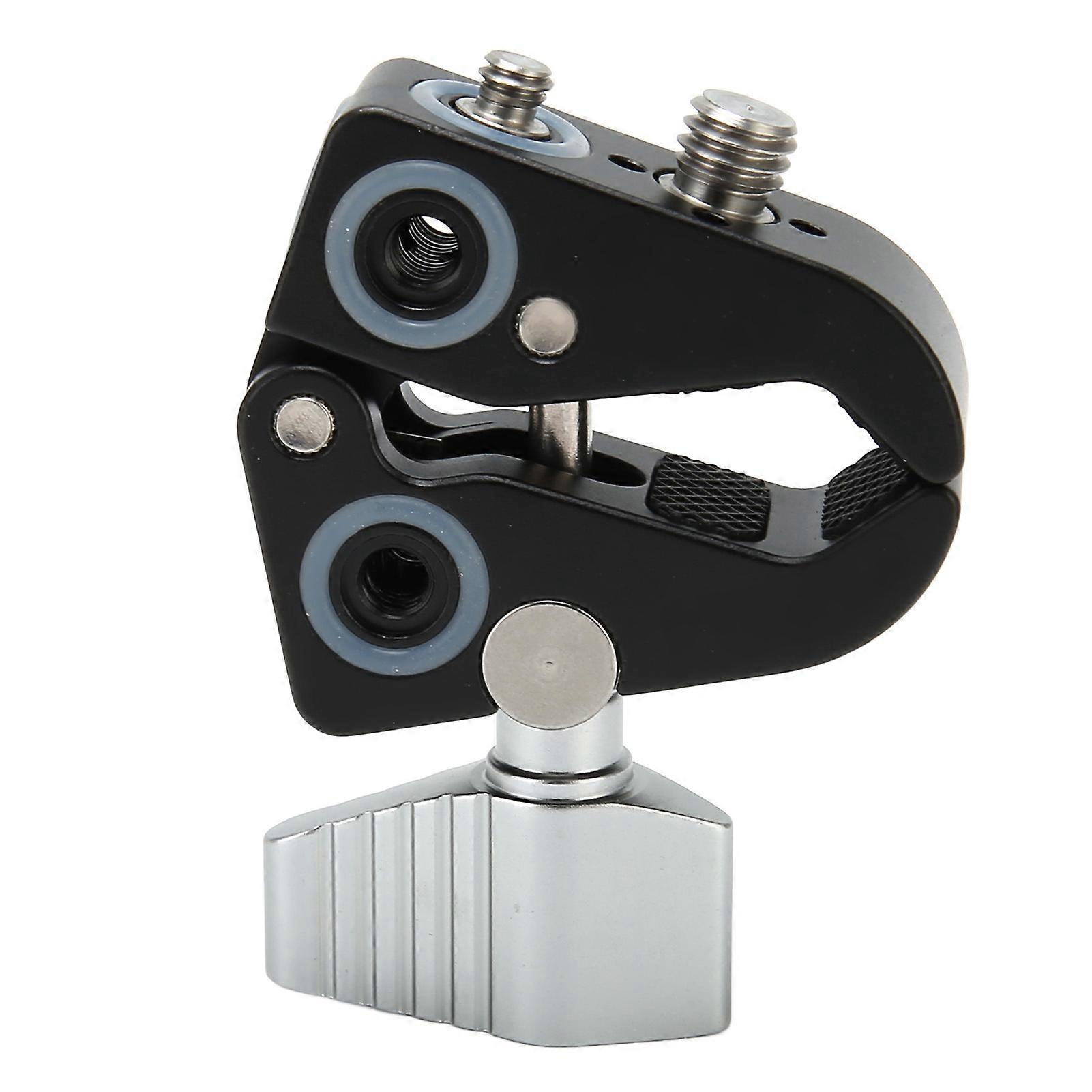 Super Camera Clamp Mount with 1/4inch and 3/8inch Thread Camera C Clamp Mount for Mini Ball Head Adapter DSLR Camera