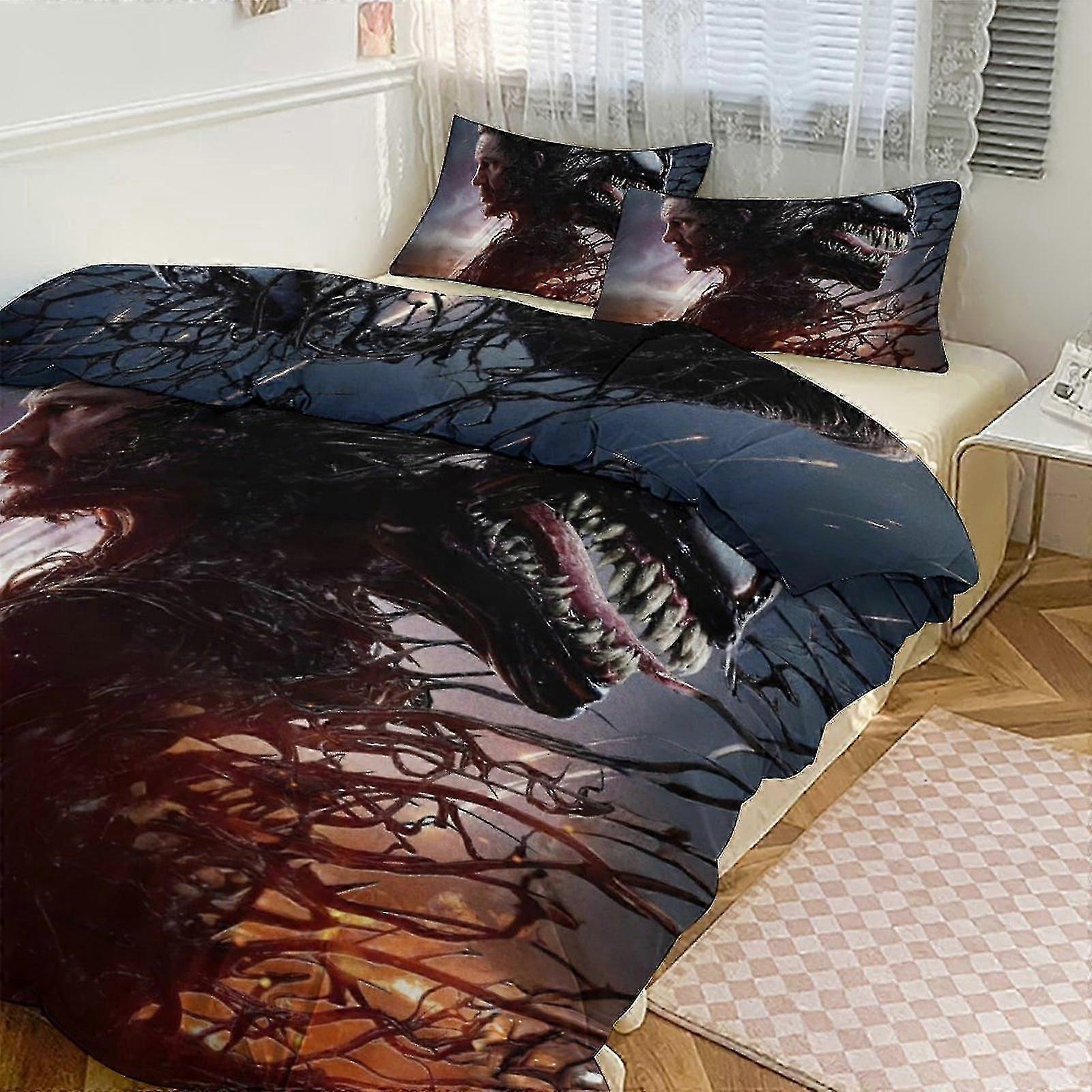 v15 ملاءات السرير السم طباعة الفراش مجموعة نمط لحاف كوف مجموعة 3 قطع غطاء لحاف وأكياس وسائد للنساء والرجال والمراهقين (1 غطاء لحاف و 2 وسادة