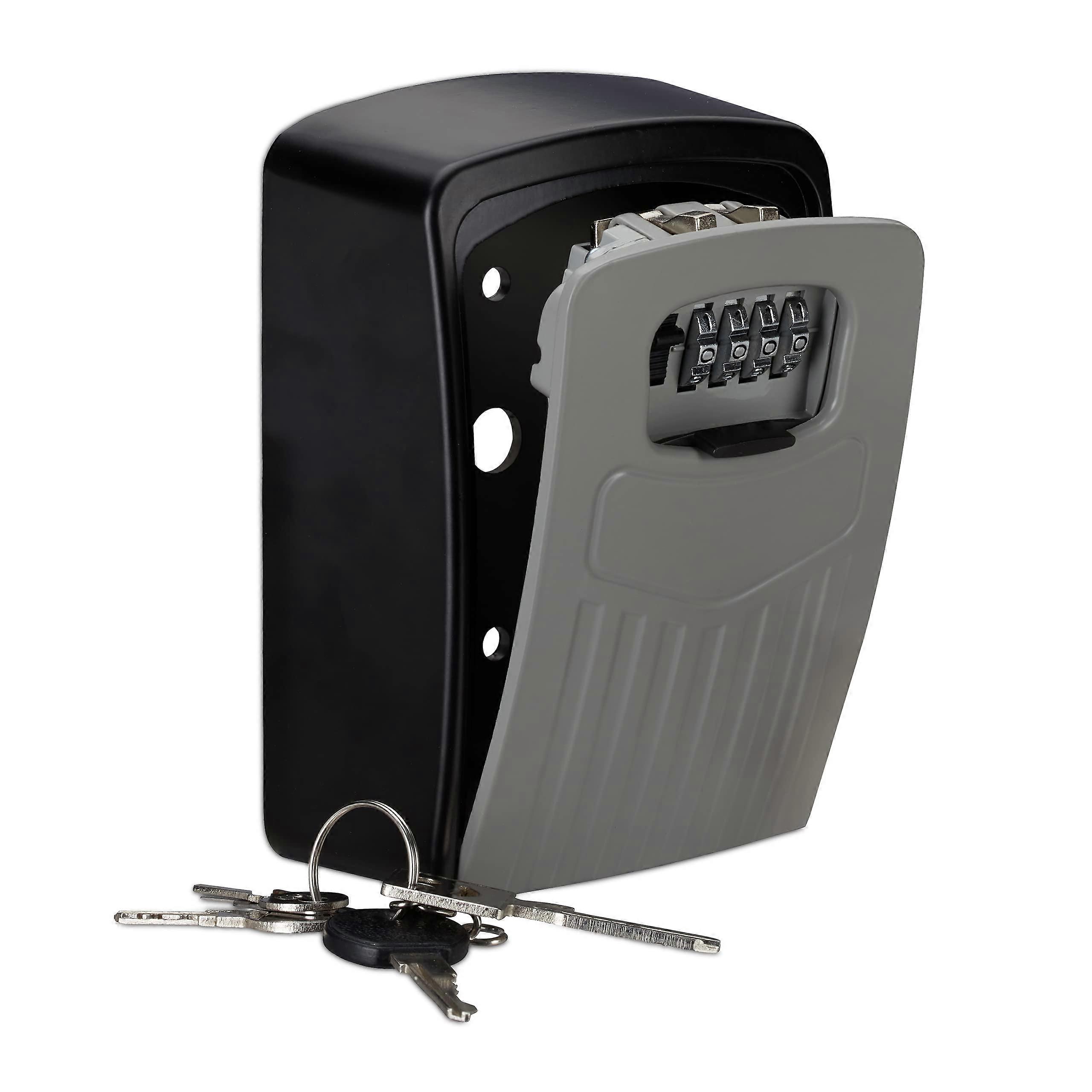 Large Lockbox for Wall-Mounted Storage, 14.5 x 10.5 x 5 cm, Durable Security Box, Home Organization Solution