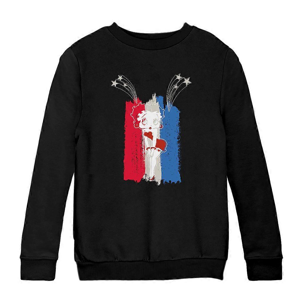 Betty Boop Americana Stars & Flag Kid's Sweatshirt